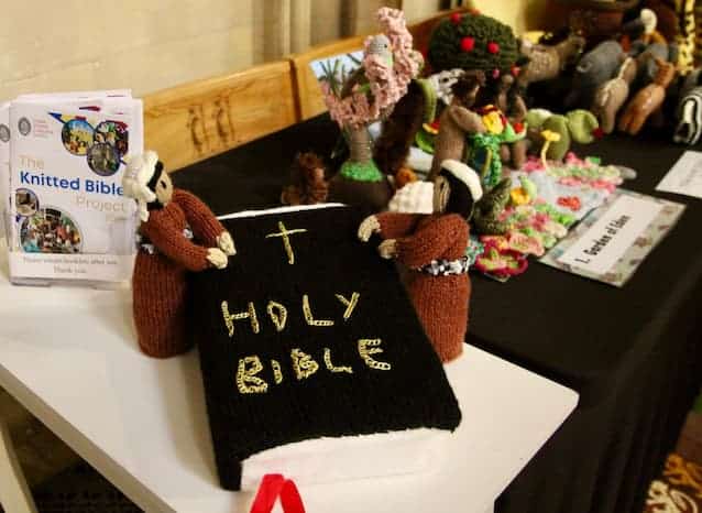 Knitted Bible – takes to the Road